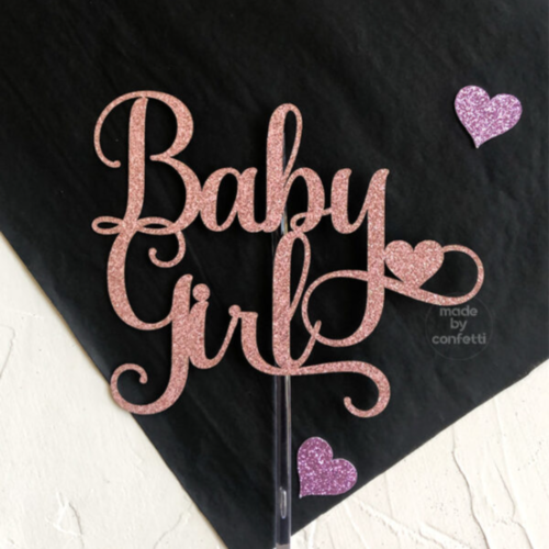 Baby Girl Baby Shower Cake Topper